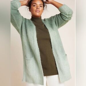Anthropologie Alpaca Wool Jenee Dip-Dyed Ombre Cardigan